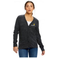 **LIMITED* US Blanks Ladies’ 4.9oz Long-Sleeve Cardigan Charcoal