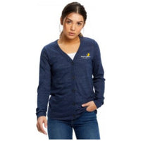 **LIMITED* US Blanks Ladies’ 4.9oz Long-Sleeve Cardigan Navy