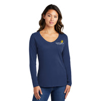 Port & Company® Ladies Long Sleeve Fan Favorite™ V-Neck Tee