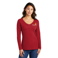 Port & Company® Ladies Long Sleeve Fan Favorite™ V-Neck Tee